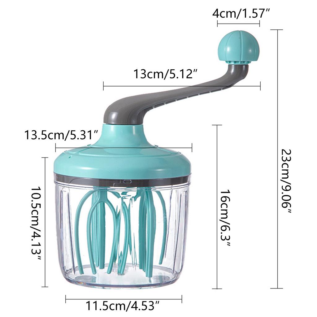 1100ML Batidor Manual de Crema y Mantequilla Herramienta Doméstica Semi Automático Batidor de Huevos Crema Pastel Huevo Batidora de Mano Batidor de Huevos Antideslizante