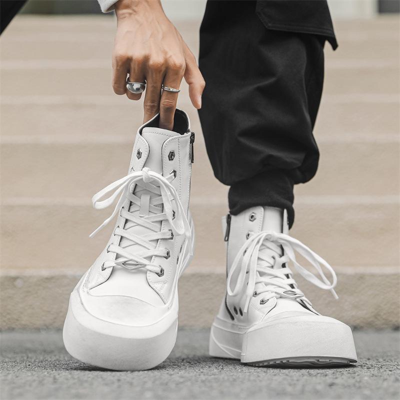 The new board shoes are heightened and old, little white shoes, the same for men and women, couple casual derby shoes 66656-W