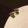 European Retro Owl Rhinestone Stud Earrings - Cute Korean-Style Accessories