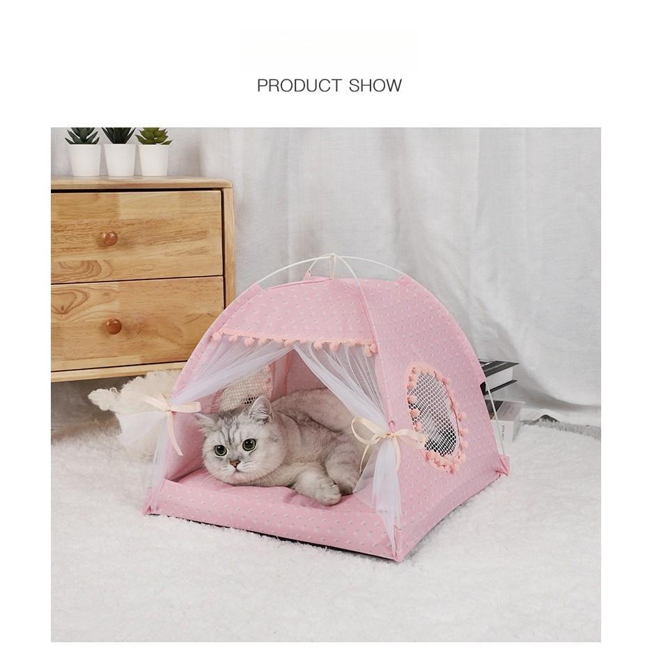 Gniazdo dla kota Gniazdo dla psa Letni półzamknięty domek Mata chłodząca Składany namiot dla zwierząt domowych na zewnątrz Materiały odporne na brud i wodę