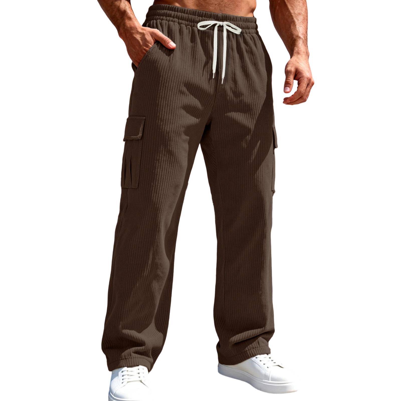 

Men s Sports Casual Jogging Trousers Lightweight Hiking Pants Outdoor Pant XL коричневий