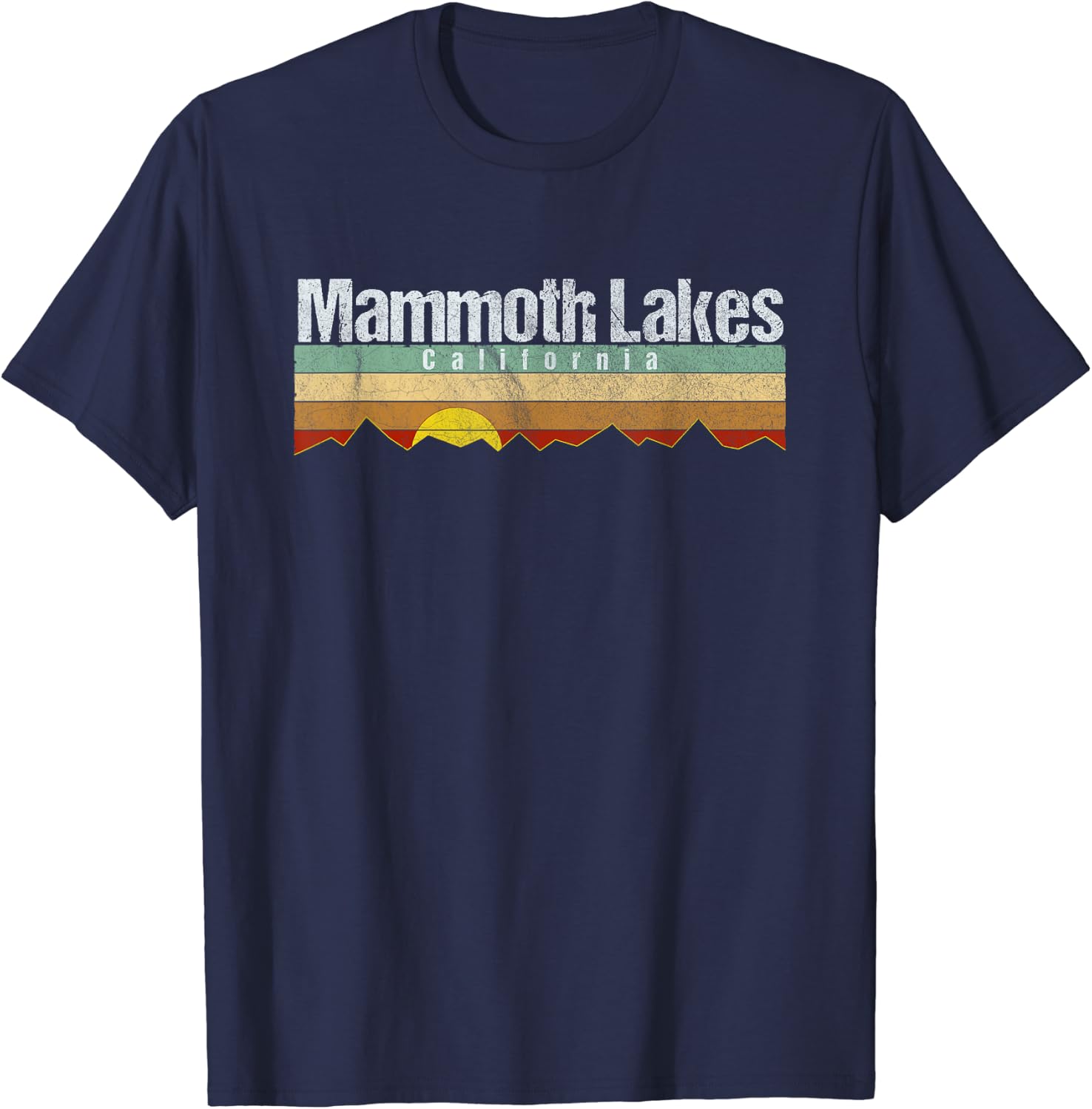 Retro Vintage Mammoth Lakes CA Men T Shirt XXL темно-синий
