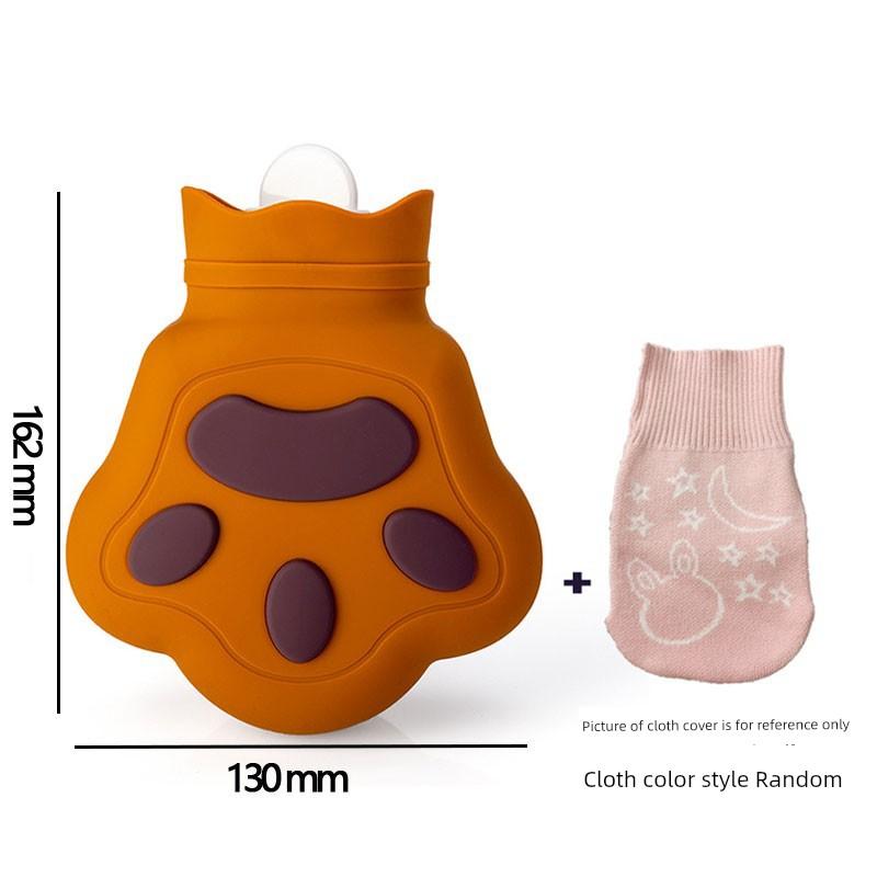 Bear Palm Silicone Hot Water Bag Water Injection Mini Small Size Portable Microwave Oven Heating Belly Cute Hot Water Bag