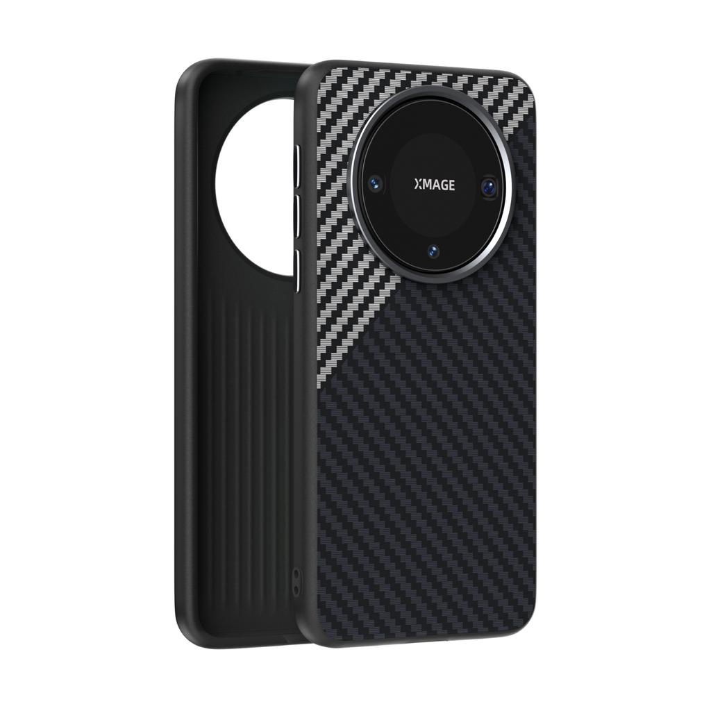 For Huawei Mate 60 Carbon Fiber Case Slim Magsafe Magnetic Wireless Charger Drop Test Mate 60 Pro Case Metal Lens Grip Funda