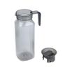 1.1L Large Capacity Ribbed Pitcher With Lid And Handle Transparent Water Jug Drink Storage Pot For Home And Office Use