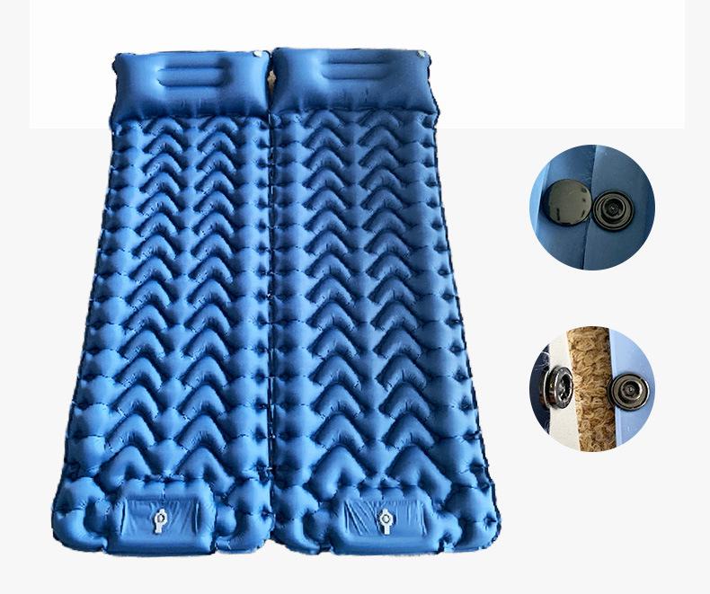 Portable Foot-Pump Inflatable Camping Mattress - Outdoor Tent Sleeping Pad