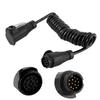 Trailer Cable, 13 Pin To 13 Pin Adapter Cable Trailer Plug Extension Spring Cord for Car Caravan RV