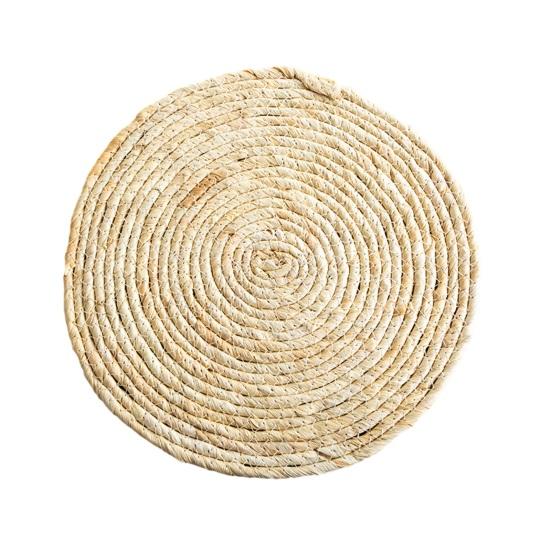 Natural Woven Placemat Handmade Straw Japanese Pot Mats Heat Resistant Non-Slip Coasters for Dining Table Reusable Table Mats for Home Kitchen