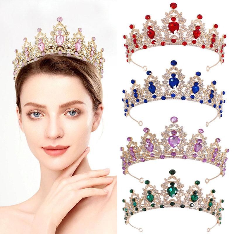 1pc Luxurious Crystal Bridal Crown Headband Elegant Wedding Party Hair Accessory for Women Perfect for Gothic Balls Celebrations