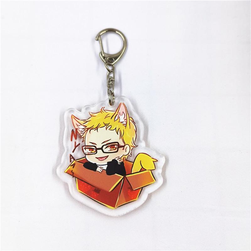 Haikyuu!! Double-Sided Keychain Pendant: Hinata, Kageyama, Kenma