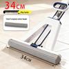 Hands-Free Foldable Sponge Mop: Absorbent Rubber Cotton Head Cleans Living Room and Kitchen Floors Efficiently