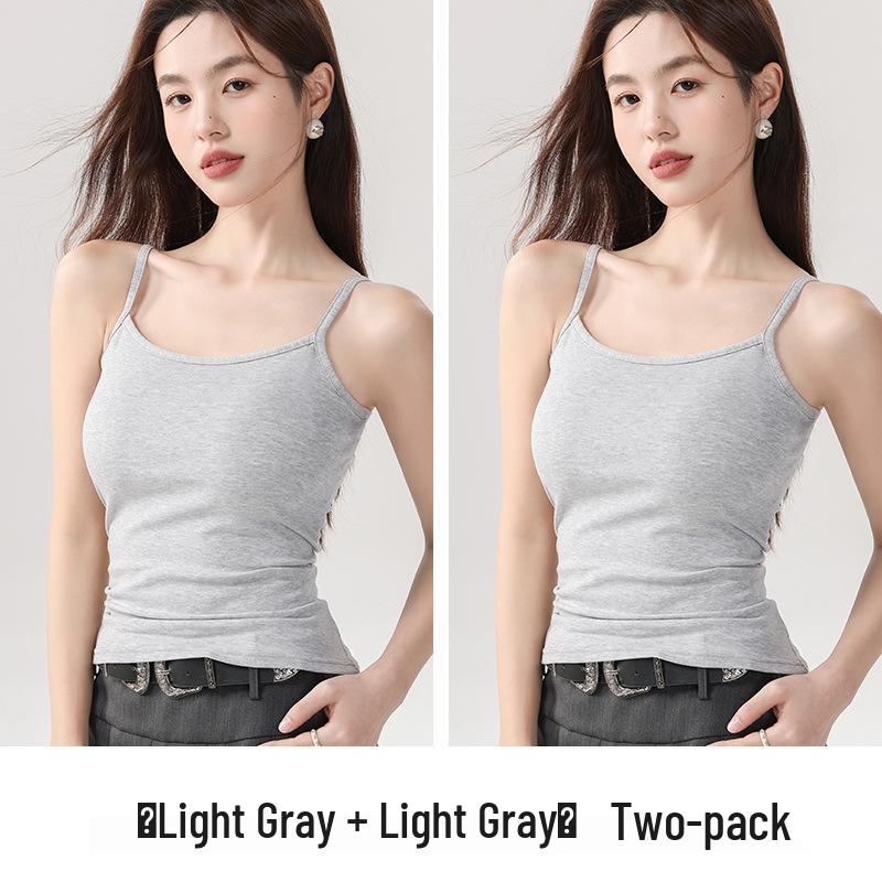 Ärmelloses Baumwoll-Camisole - Schlankmachende Basisschicht für Frühling bis Herbst, Bedeckt die Achselhöhle, Ohne Brustpolster