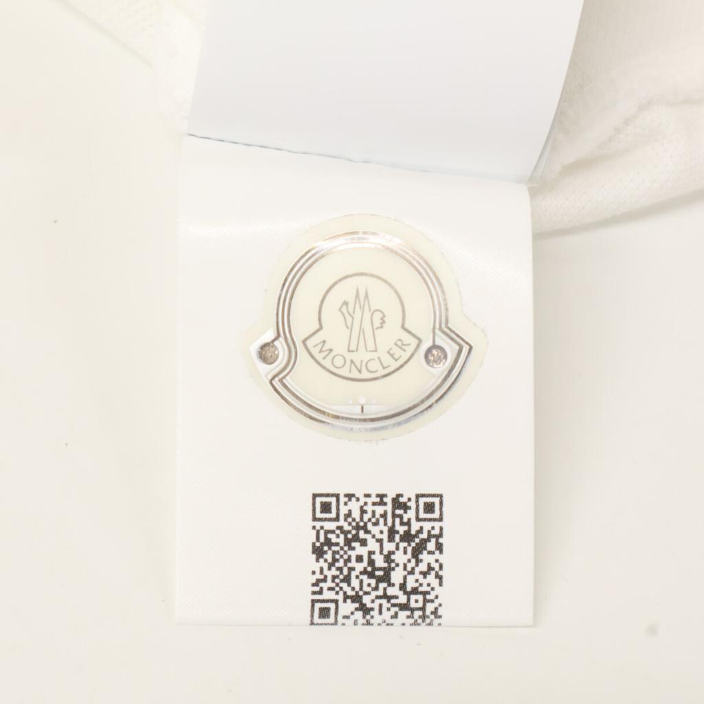 MONCLER White pique polo shirt tops S whiteUsed