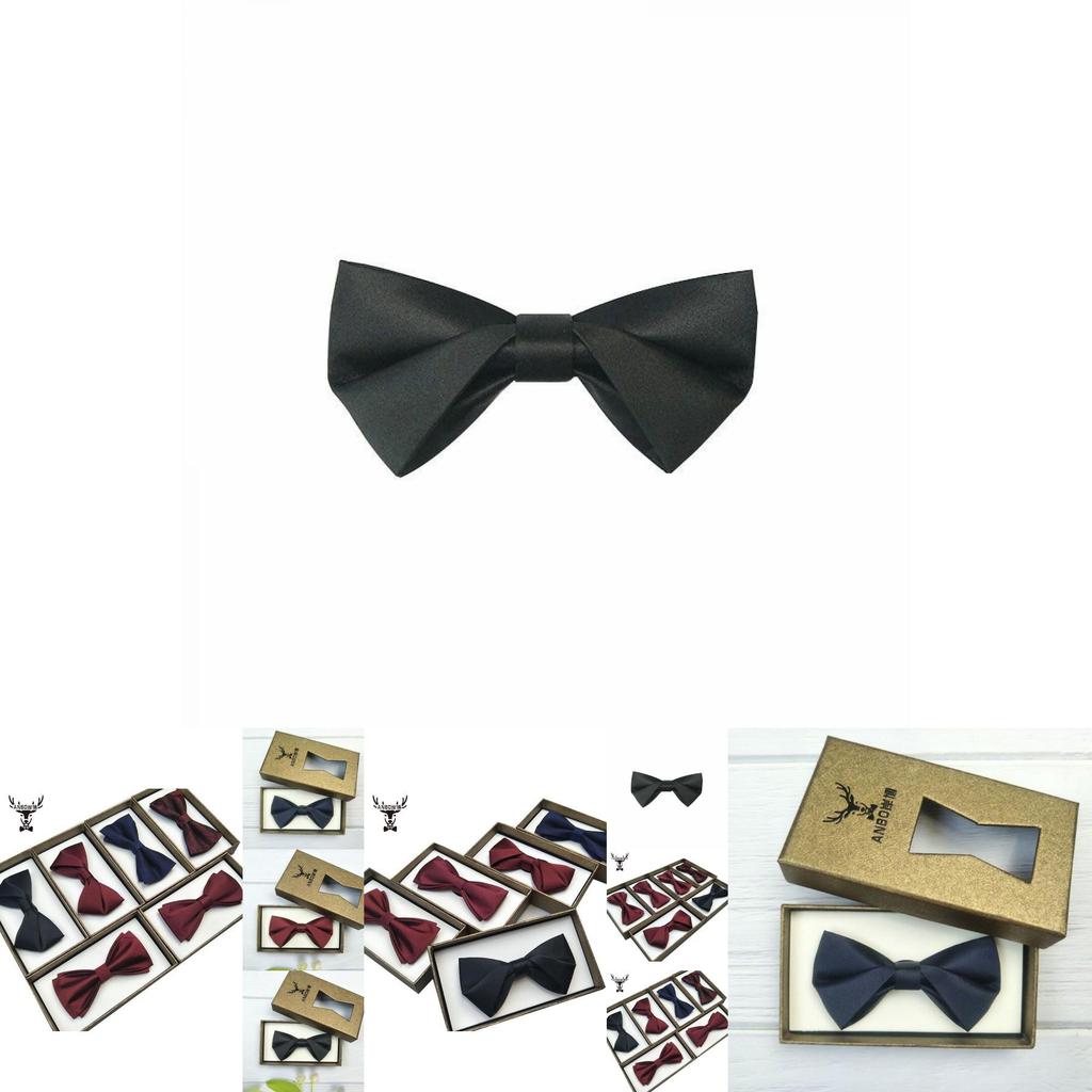 Classic Mens Wedding Bow Tie With Satin Finish For Grooms And Groomsmen
