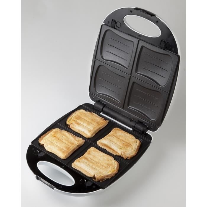 Appareil À Croque-monsieur DOMO - DO9046C - Surface Cuisson Extra Large 27 X 32cm - Plaques Amovibles - 1200W