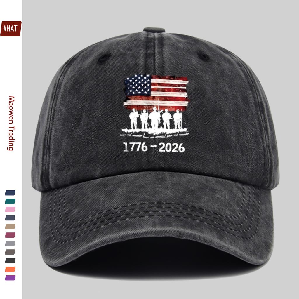 Pc Years of Freedom Meter Flag Print Baseball Cap Fashion Patriotic Style WomenS Daily Wear Sun Hat Casual Dec