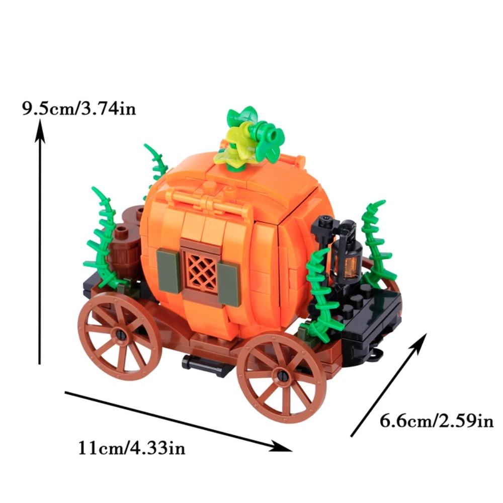 Halloween Scene Building Blocks MOC Cemetery Tombstone Mouse Pumpkin Car Vampire Throne Fireplace Bat Light Candle Toy Gift A040