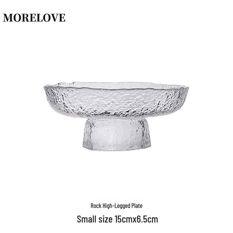 Korean Style Glass Fruit & Cake Plate