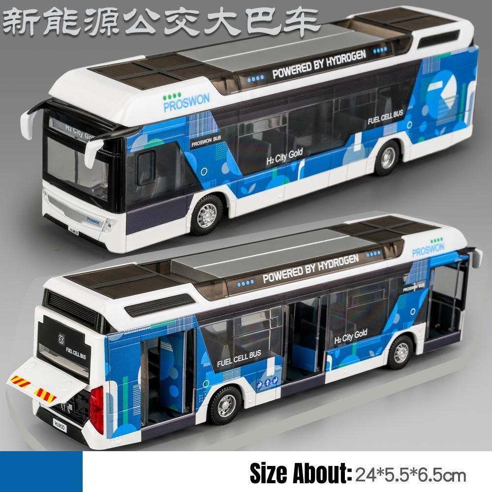 1/50 Bus Turistico di Lusso Giocattolo Diecast Modello Miniatura Pull Back Suono & Luci Collezionabile Educativo Regalo Per Ragazzo Bambini