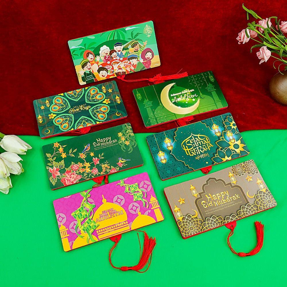 

1 шт. Aidilfitri Sampul Hijau HARI RAYA пакет Sampul Duit Raya Festival красные конверты