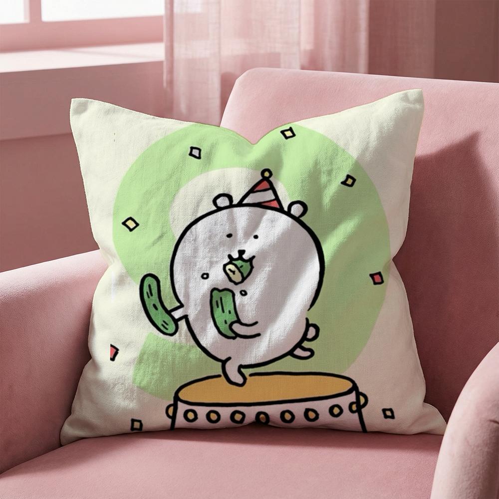 Cute J-Jokes Bear Cushion Cover Multi-Scene Pillow Cover for Home & Car - Reversible, Soft & Durable for Daily Use