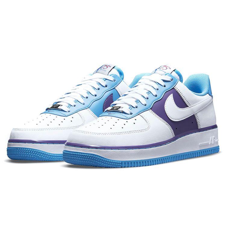 NBA x Nike Air Force 1 07 LV8 75 Aniversario - Lakers Zapatillas para Hombre Blanco Costa Campo-Púrpura DC8874-101