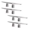 4PCS 6in Open Base Boat Cleat 316 Stainless Steel Polished Dock Cleats Tie Down for Yacht Cargo Ship Speedboat
