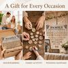 15.75 X 4.72 X 0.20in Family Birthday Calendar Wooden Family Sayings Pattern  Mothers Day Gifts