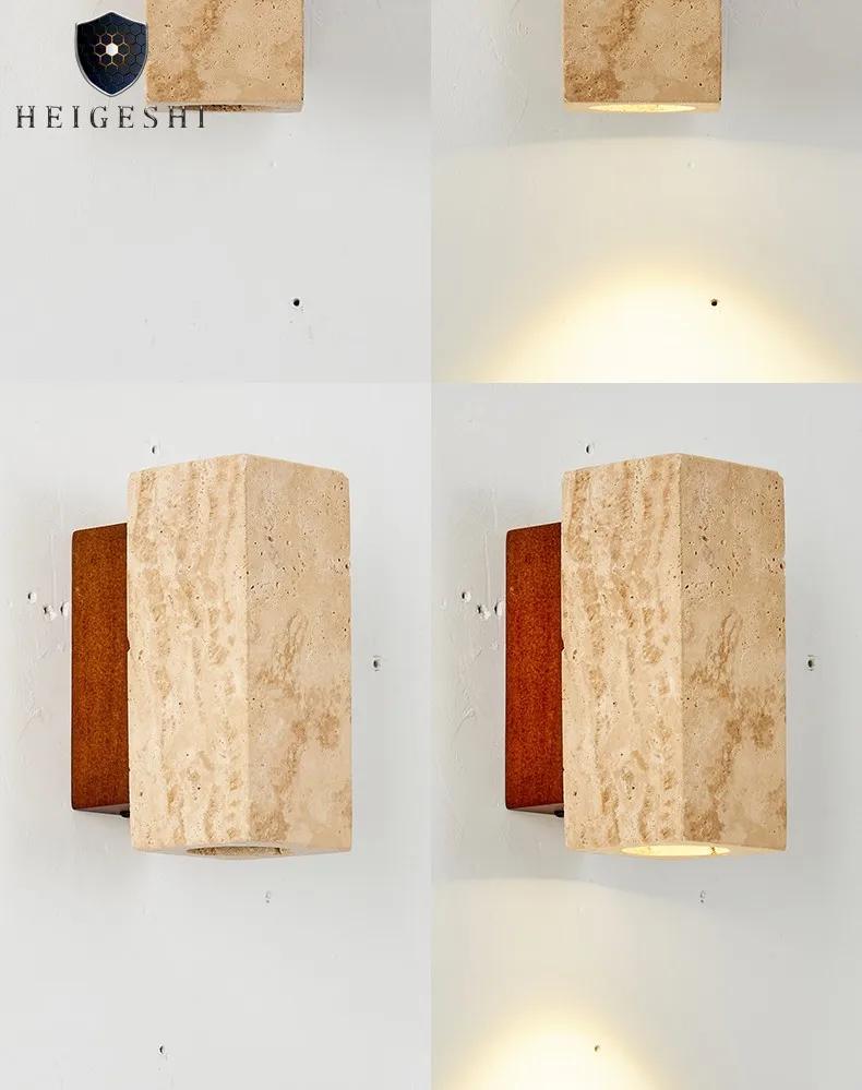 Natural Stone Wall Lamp Art Decor Sconce For Foyer Dining Room Bedroom Stairs Aisle Corridor Atmosphere Lighting Fixtures