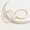 Big Circle Hoop Earrings Modern Fashion Women's Earrings Inlaid Crystal Cubic Zirconia Simple Stylish Female Jewelry Bulk