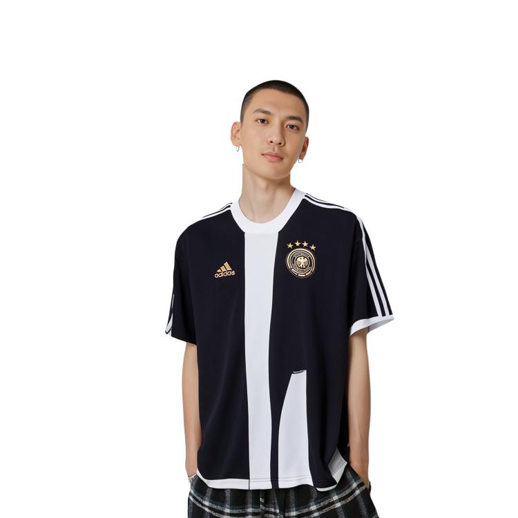 adidas T Shirts Men's Black V Neck Moderate Straight Fit HF4071-