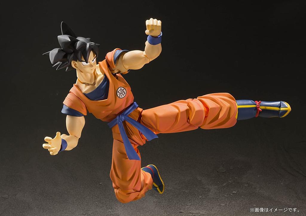 TAMASHII NATIONS Dragon Ball Son Goku Saiyan 140mm ABS PVC Painted Movable Figure S.H.Figuarts - Earth-Raised - Approx. &