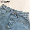 Female Summer Versatile High Waist Denim Half Skirt Korean Version of The Student Simple Solid Color Package Hip A Line Short Skirt