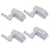 10 Sets Hinge LED Light High Brightness ABS Cabinet Hinge Light with 3 LED Lamp Beads Hinge Lights for Wardrobe Cabinet