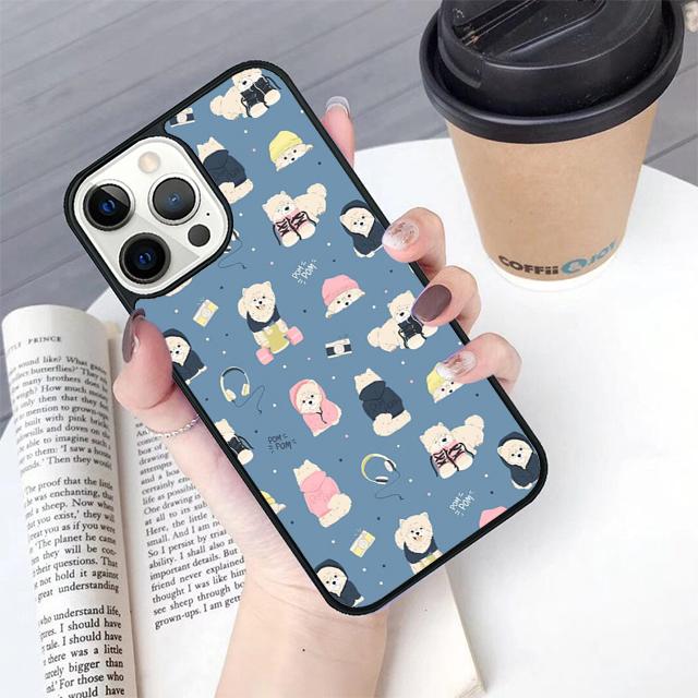 Cartoon Pomeranian Dog Phone Case Cover For iPhone 17 Air 16 15 14 Plus For Apple 16 11 12 13 Pro Max Coque