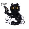 Versatile Enamel Brooch Craft Halloween Cartoon Black Cat Skeleton Shape