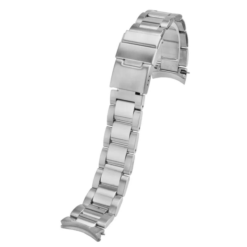 Stainless Steel Watch Band 21mm for Longines HydroConquest Conquest L3.781 782 642 Silver Solid Watch Straps