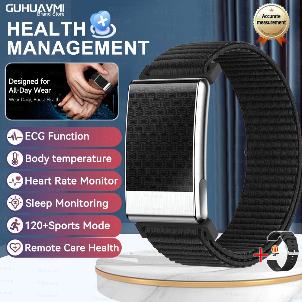 New Health Smartwatch No Screen Long Endurance Heart Rate Blood Pressure ECG Health Trackr IP68 Waterproof Sports Smart Bracelet