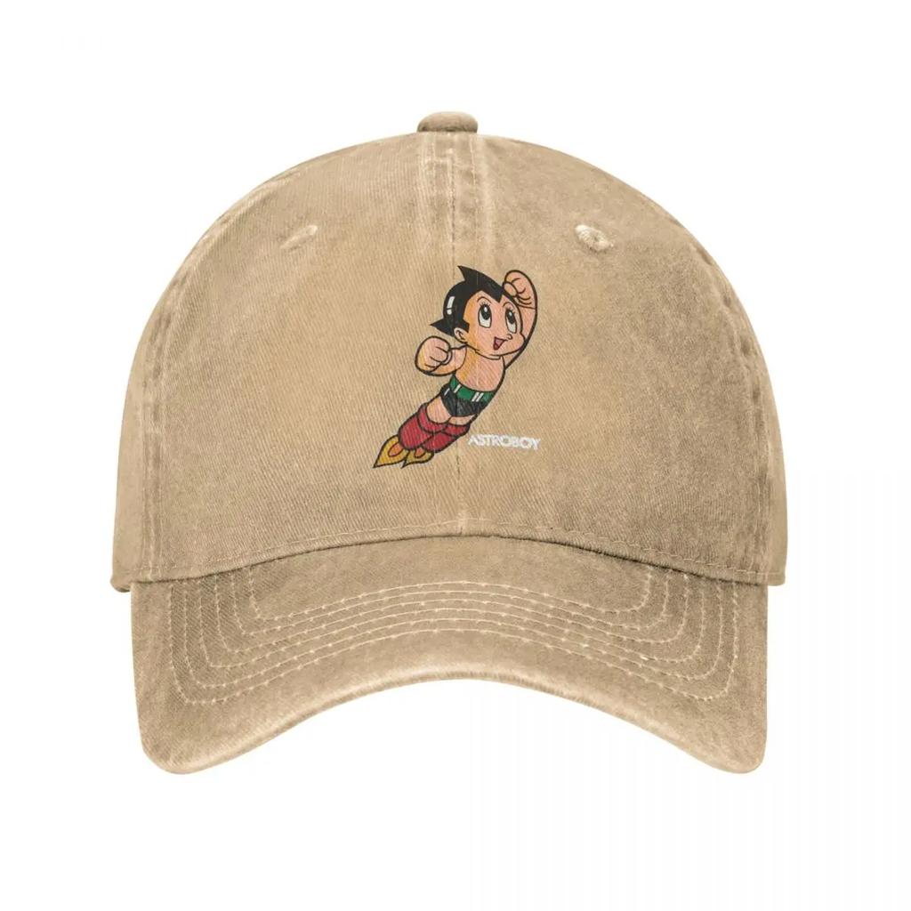 Vintage Astroboy Anime Robot Summer Visor Cap Dad Baseball Cap Vintage Astro Boy Space Cartoon Unisexga Hat Denim Outdoor Casquette