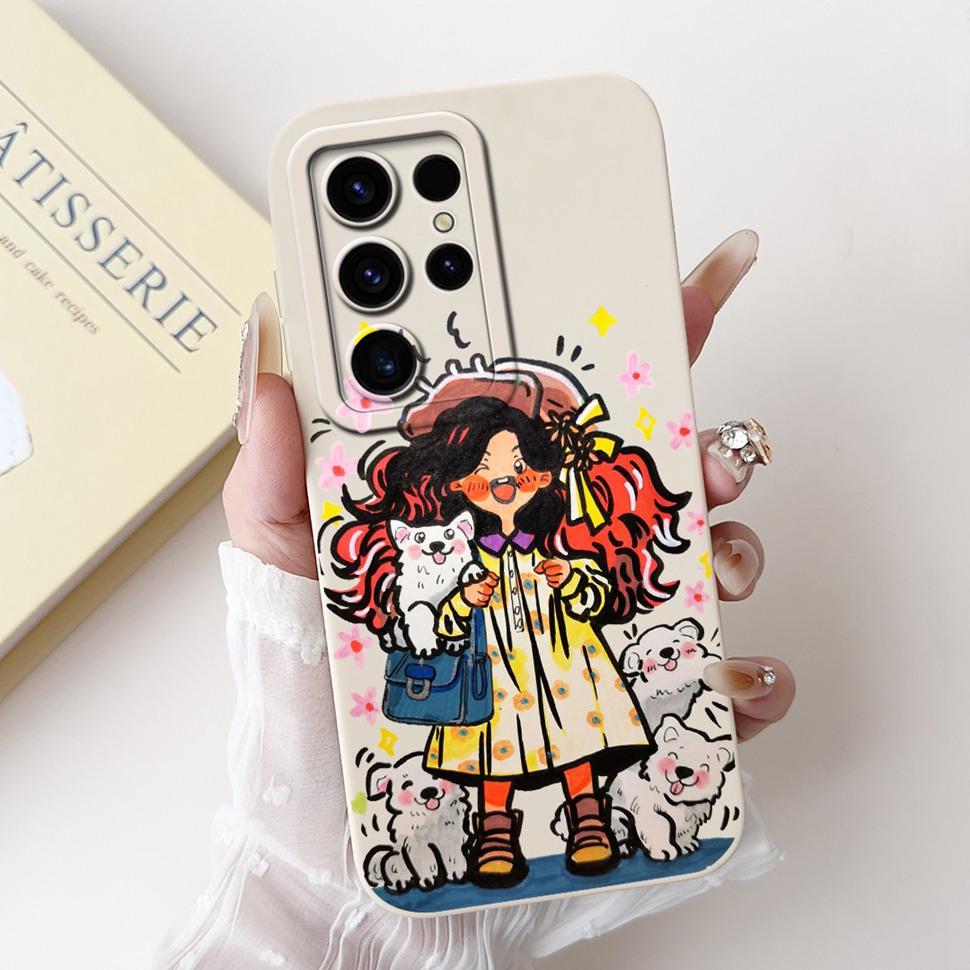 For Samsung Galaxy S24 Ultra Case Beautiful Cartoon Cover S24Ultra S928B S928U Soft TPU Phone Case For Samsung S24 Ultra Shell