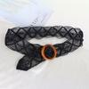 Wax Rope All-match Waist Rope Braided Belt Ethnic Style Belts Women Waist Chain Round Wooden Button