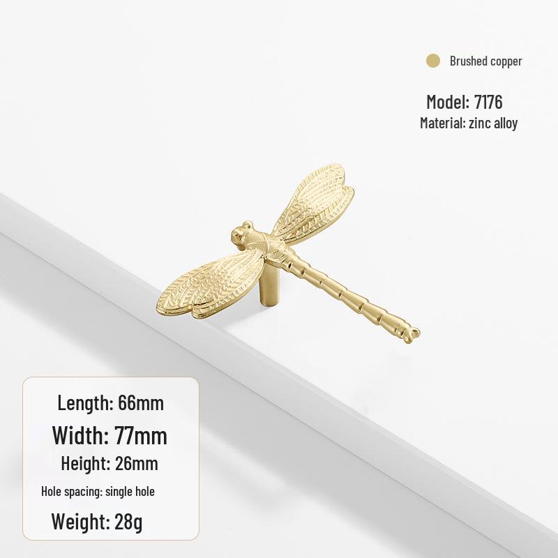 French Modern Gold Zinc Alloy Cabinet Handle