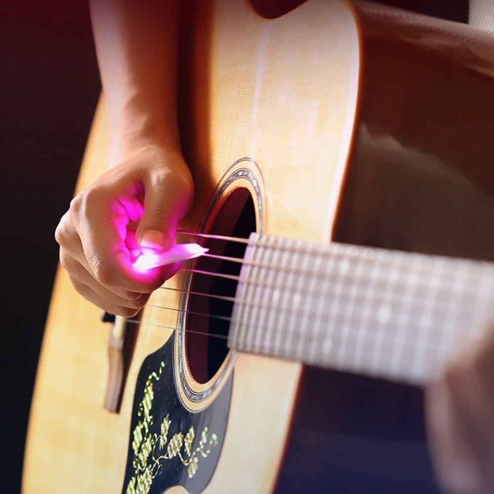 Multicolors Glowing Acoustic Guitar Picks Plectrum Ukulele Picks  Electric Guitar Part Accessory