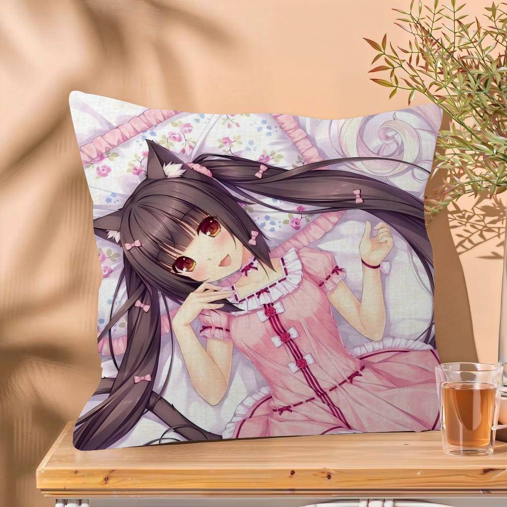 Nekopara Anime Classic Personalized Pillow Cover Kids Bedroom Wild Party Decor Pillowcase Kid Birthday Shower Gift