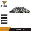 Bitozhe 2.4m Camouflage Outdoor Sun Umbrella with Base