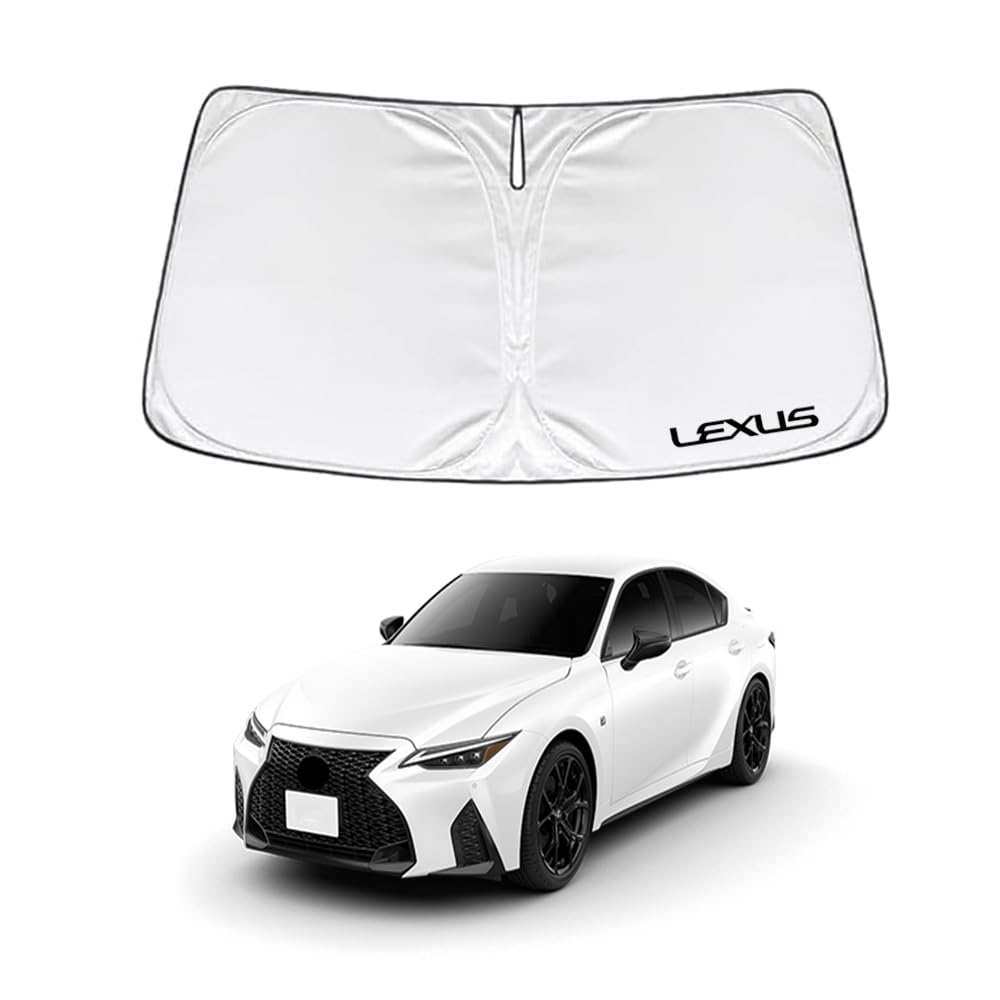 KOKATO Lexus IS 30 Series 2013 Sunshade for Front Heat heat light UV with storage easy protective (May onwards) Vehicle-Specific Windshield.