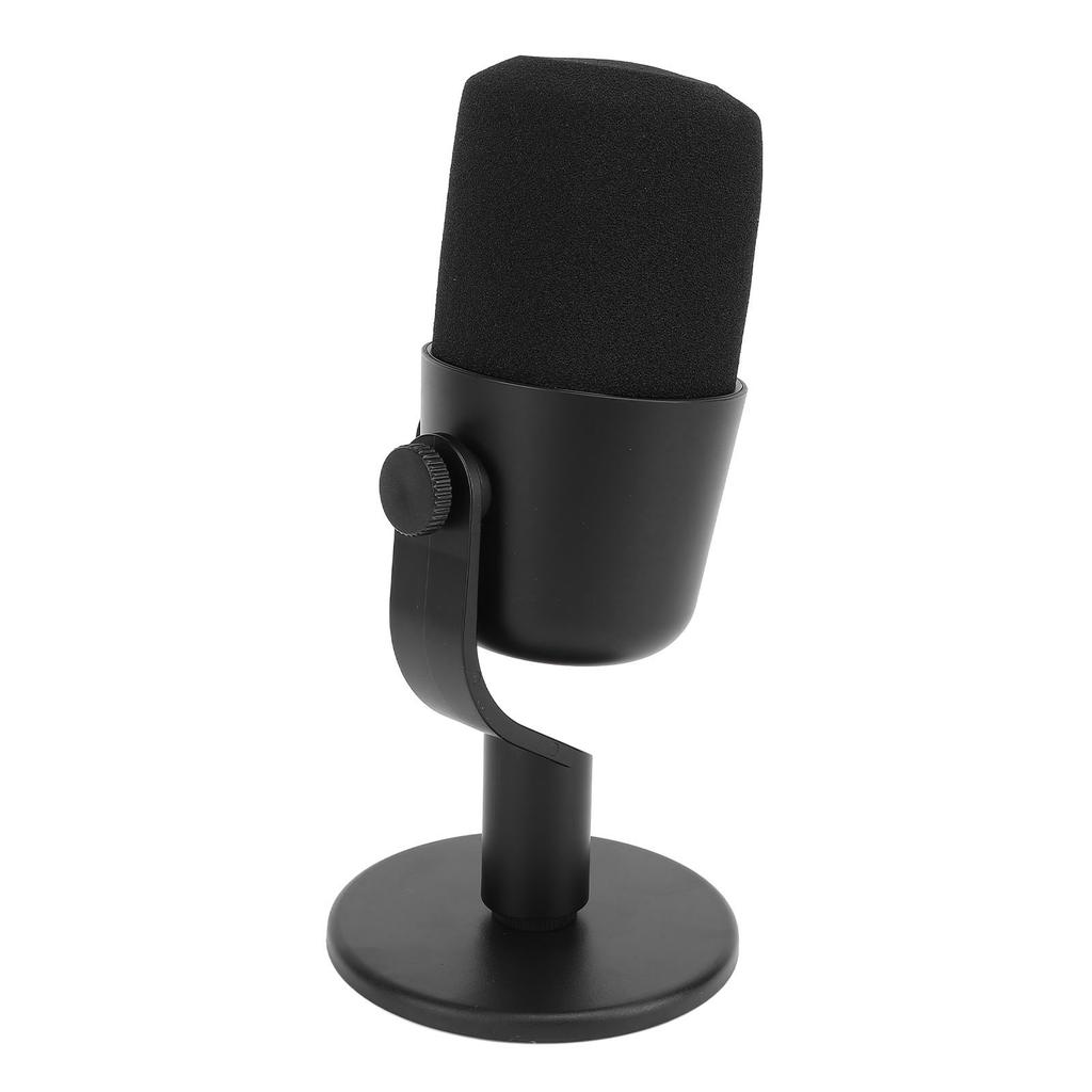 Gaming Microphone USB PC Condenser Mic with Ambience Light Shock Adsorption Rack Rotate Gain Key