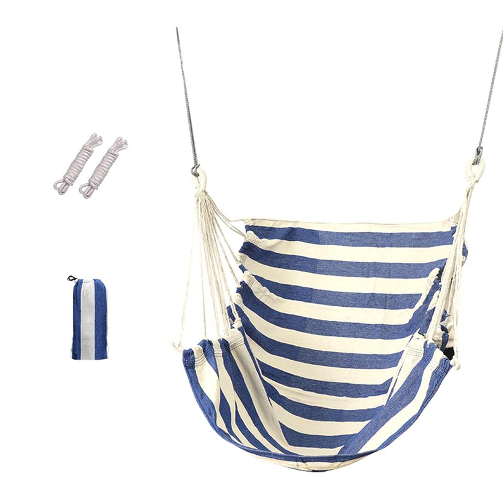 Upgrade Hammock Chair, Portable Heavy-Duty Canvas Swing Chair for Indoor/Outdoor, Dorm, Bedroom, Balcony, Patio, 330lbs Capacity, Hanging Swing Chair