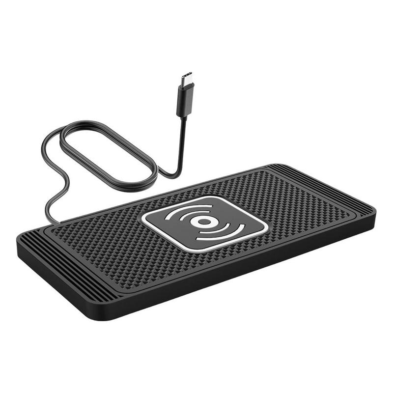 Type-C Car Wireless Charger 15W Intelligent Automatic Sensing Non-Slip Rubber Fast Charging Pad For Huawei Apple F8Y0