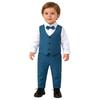 Ensemble de vêtements pour bébés garçons, chemise, gilet et pantalon en coton, costume de smoking pour homme, vêtements de fête de mariage et de baptême